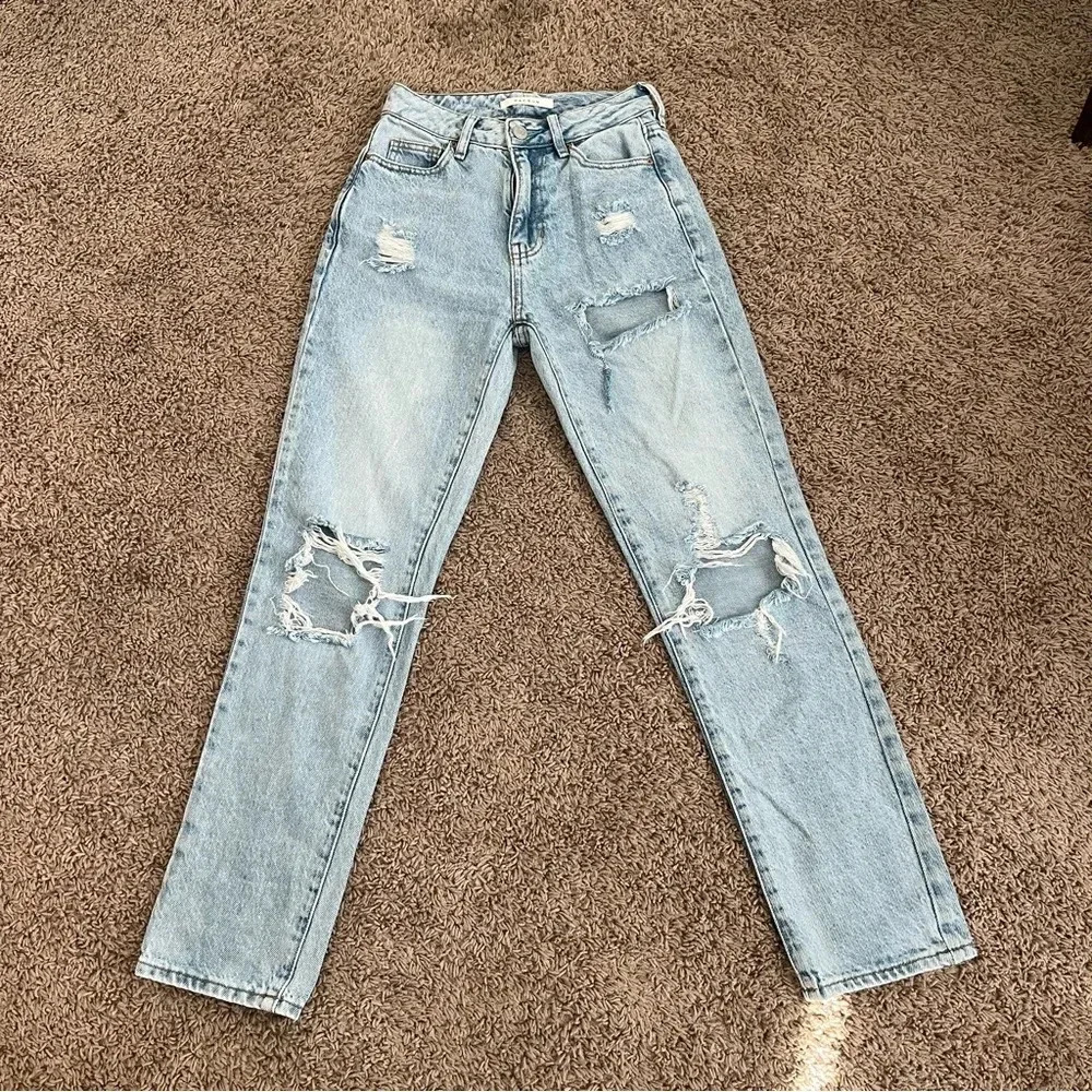 Light Blue Distressed Women's Jeans